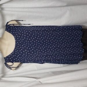 NorthCrest. Navy & White Top; Scoop Stretch Neckline; Tied Shoulders. Size 4X